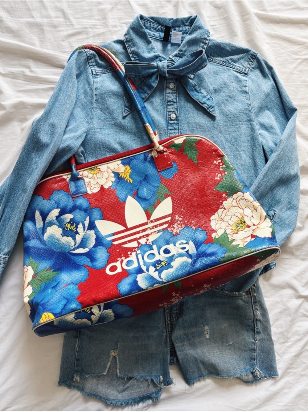 adidas x  Farm Rio collab. Practical Floral traveling -sport-week-end  bag